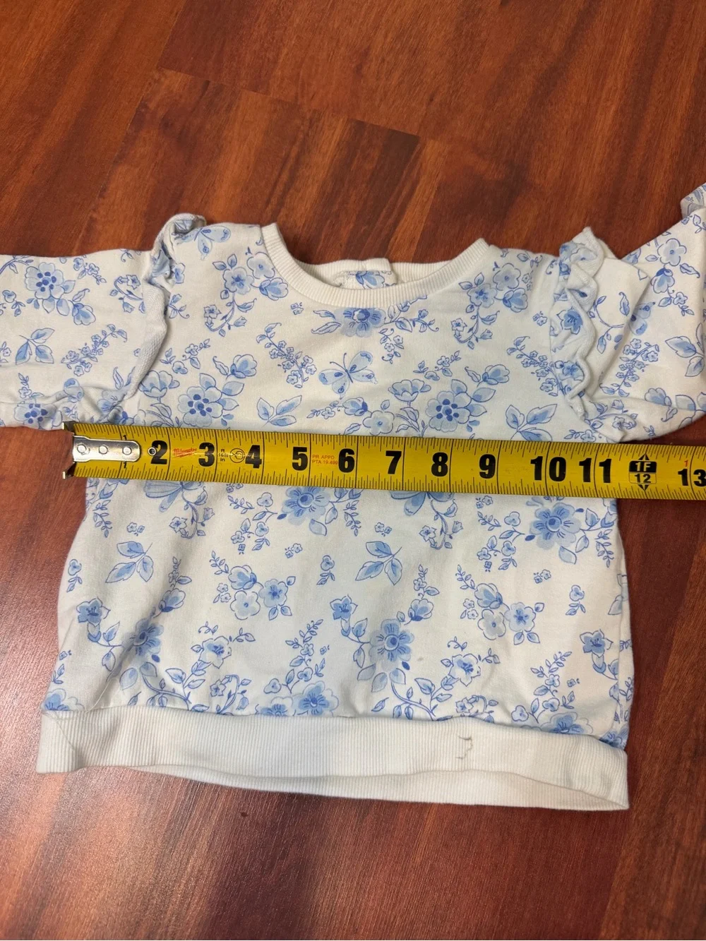 Little Me Cream and Blue Floral Baby Lounge Set